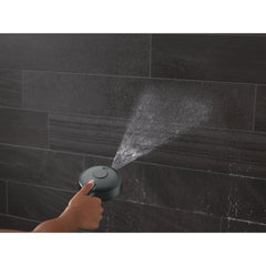 6-Setting HydroRain 2-in-1 Dual Shower Head with ProClean Spray, 2.5 GPM in Matte Black | detail photo