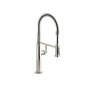 Edalyn Semi-Professional Kitchen Sink Faucet with Two-Function Sprayhead in Vibrant Polished Nickel