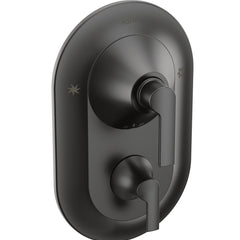 Doux Posi-Temp with Built-in 3-Function Transfer Valve Trim Kit in Matte Black | product photo