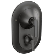 Doux Posi-Temp with Built-in 3-Function Transfer Valve Trim Kit in Matte Black