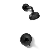 Purist Rite Temp Shower Trim kit with lever handle in Matte Black