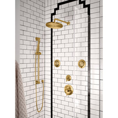 Eco-Performance Handheld Shower with 30-Inch Slide Bar and 69-Inch Metal Hose in Brushed Gold | product photo