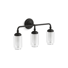 Kohler Artifacts 23 In. Three-Light Sconce in Matte Black | product photo