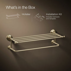 Artifacts Hotelier Wall Shelf in Vibrant Gloss Gold | product photo