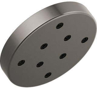 Rain Dual Shower Head with H2Okinetic Technology in Lumicoat Black Stainless