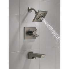Pivotal® Tub and Shower Faucet Trim Kit with H2Okinetic® Technology in Lumicoat Black Stainless | product photo