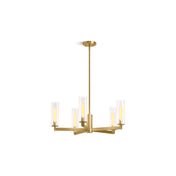 Crue 26 In. Chandelier in Brushed Brass