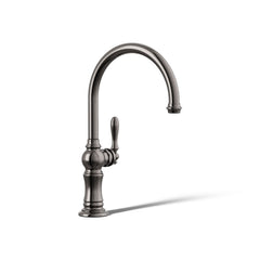 Artifacts Single-Hole Kitchen Faucet with Swing Spout, Arc Spout Design in Vibrant Titanium | product photo