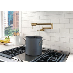 Pot Filler Kitchen Faucet in Champagne Bronze | product photo