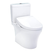 WASHLET®+ Aquia® IV Two-Piece Elongated Universal Height Dual Flush 1.28 and 0.9 GPF Toilet and WASHLET S5 Bidet Seat, Cotton White - MW4463446CEMFGN#01