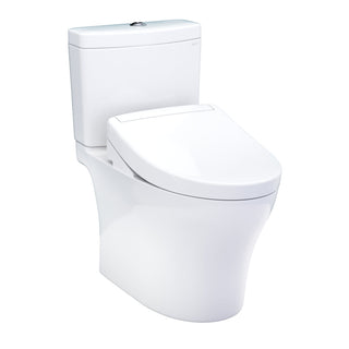 WASHLET®+ Aquia® IV Two-Piece Elongated Universal Height Dual Flush 1.28 and 0.9 GPF Toilet and WASHLET S5 Bidet Seat, Cotton White - MW4463446CEMFGN#01