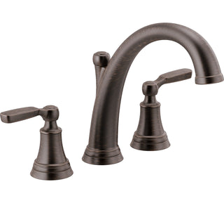 Double Handle Deck Mounted Roman Tub Faucet Trim in Venetian Bronze