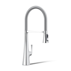 Kohler Graze Single-Handle Semi-Professional Kitchen Sink Faucet With 24-5/16-In Spout in Polished Chrome | product photo