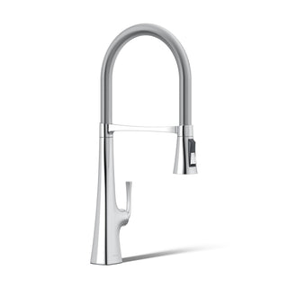 Graze Single-Handle Semi-Professional Kitchen Sink Faucet With 10-In Spout in Polished Chrome