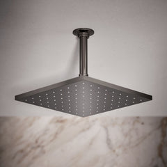 Contemporary 10" 2.5 GPM Rain Shower Head in Vibrant Titanium | product photo