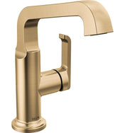 Tetra Single Hole Bathroom Faucet, Single Handle Bathroom Sink Faucet with Drain Assembly in Bronze