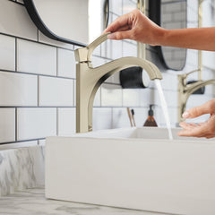 Locarno Single Hole Bathroom Faucet in Polished Nickel | product photo