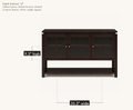Size | cabinet interior behind the closed doors, 35.3 inches wide by 9.3 inches high, four shelves