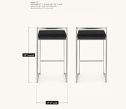 Dimensions | overall width and height, both stools shown, sold as a pair, dimensions are per stool