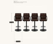 Dimensions | overall width, depth and height, all four stools shown, sold as a set of four, dimensions are per stool