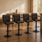 Kolvern Castellaro 4-Piece Swivel Adjustable Bar Stool