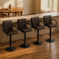 In a room | all four matching stools shown together, the complete set of four sold with this listing