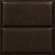 Closer | square-tufted black-brown faux leather and the topstitch grid