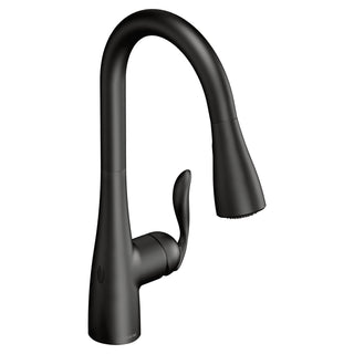 Arbor MotionSense Wave Single Handle Pulldown Kitchen Faucet with Power Clean Technology in Matte Black