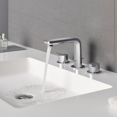 Lineare™ Widespread Bathroom Faucet with Drain Assembly in Chrome | product photo