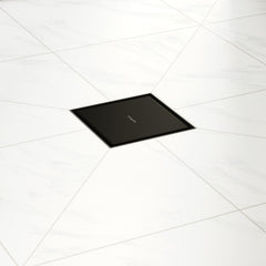 RainDrain 4" x 4" Tileable Drain Cover in Matte Black | product photo