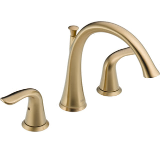 Lahara Double Handle Deck Mounted Roman Tub Faucet Trim in Brilliance Champagne Bronze