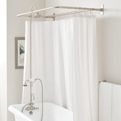 Gooseneck 60" Tub & Shower Faucet in Brushed Nickel | product photo