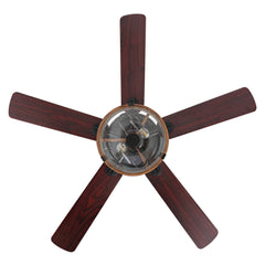 Ceiling Fan, 52 Inch with Black Finish and LED Light Kit