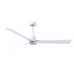 Ceiling Fan, 56 in Blade Span, Matte White with Remote Control