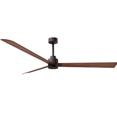 Ceiling Fan, 72 in Blade Span, Textured Bronze with Walnut Blades