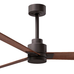 Ceiling Fan, 72 in Blade Span, Textured Bronze with Walnut Blades