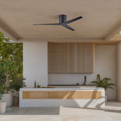 Ceiling Fan with 3 Plastic Blades, 56 In Blade Span, Matte Black