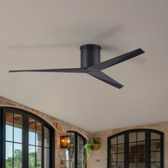 Ceiling Fan with 3 Plastic Blades, 56 In Blade Span, Matte Black