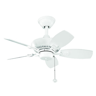 Ceiling Fan with 5 Blades, 30 Inch Blade Span, White Finish