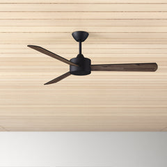 Ceiling Fan with 52 Inch Blade Span and DC Motor in Black