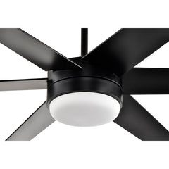 Ceiling Fan with 6 Plywood Blades and LED Light, Matte Black