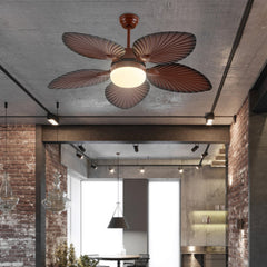 Ceiling Fan with LED Light and Remote, 52 In, Walnut Finish Blades