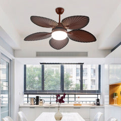 Ceiling Fan with LED Light and Remote, 52 In, Walnut Finish Blades