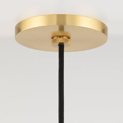 Ceiling Light, 7 in Glass Globe with Aged Brass Finish