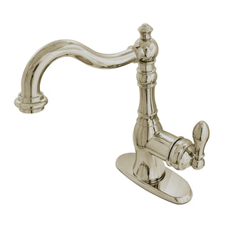 Centerset Bathroom Faucet, American Classic, Single Handle in Brushed Nickel