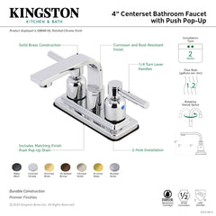 Centerset Bathroom Faucet, Concord, Double Handle in Brushed Brass