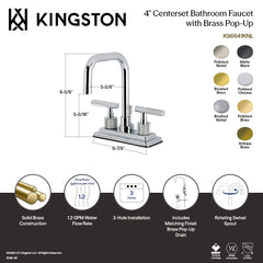 Centerset Bathroom Faucet, Convergent, Double Handle in Brushed Nickel