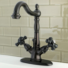 Centerset Bathroom Faucet, Heirloom, Double Handle in Oil Rubbed Bronze