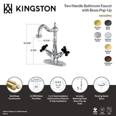 Centerset Bathroom Faucet, Heirloom, Double Handle in Oil Rubbed Bronze