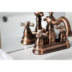 Centerset Bathroom Faucet, Heritage, Double-Handle in Antique Copper